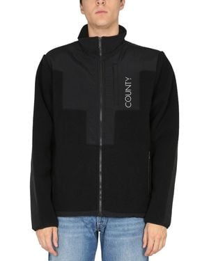 Marcelo Burlon Giacca Track Cross Block - Black