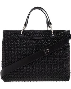 Emporio Armani Myea Medium Shopping Bag - Black