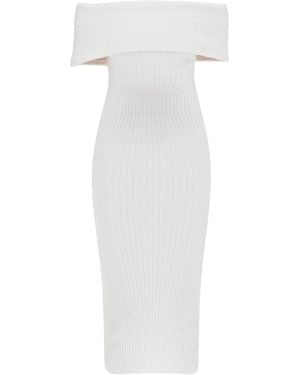 Mugler Off-Shoulder Midi - White