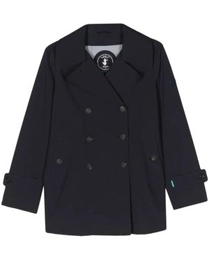 Save The Duck Sofi Double-Breasted Short Parka - Blue