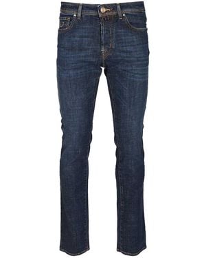 Jacob Cohen 5 Pkt Slim Fit Bard V1 11 Oz Blu Salpa Beige Jeans Blue