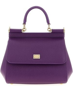 Dolce & Gabbana Sicily Hand Bags - Purple