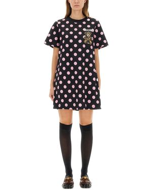Moschino "Teddy Polka Dots" Dress-Donna - Nero