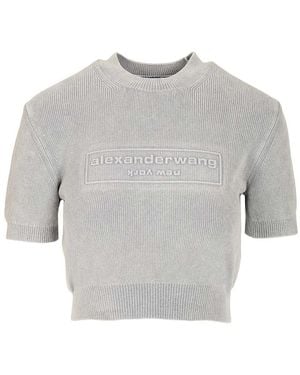 Alexander Wang Short T-shirt Sweatshirts Grey