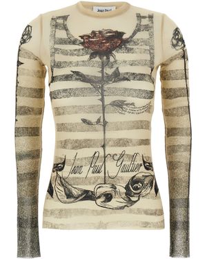 Jean Paul Gaultier Tulle Top Top-Donna - Grigio
