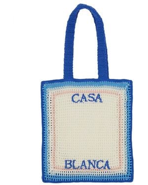CASABLANCA Crochet Bag - Blue