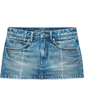 Alexander Wang Skort Con Pieghe - Blu