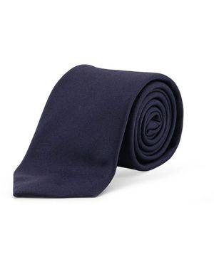 Giorgio Armani Silk Tie-Uomo - Blu