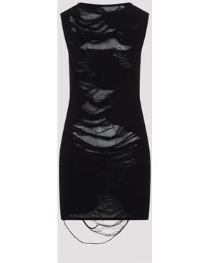 ◆MM6メゾンマルジェラ◆deconstructed mini dress MM6 Maison Margiela Layered Mini Dress in Black and White