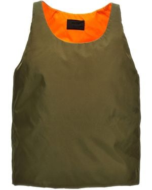 Prada Re-Nylon Logo Padded Top Tops - Green