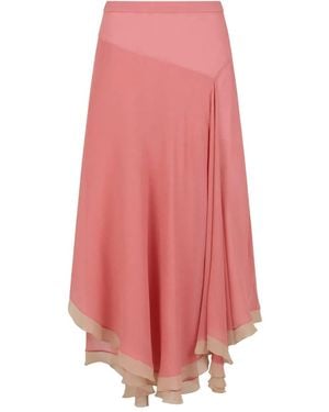 Marni Gonna Midi Fluida - Rosa