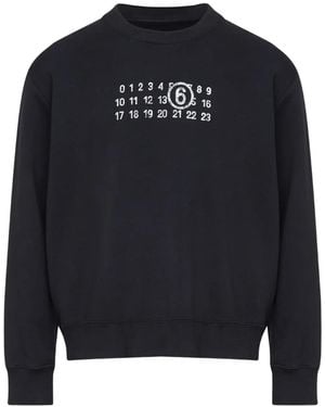 MM6 by Maison Martin Margiela Sweatshirt With Numerical Graphics - Blue