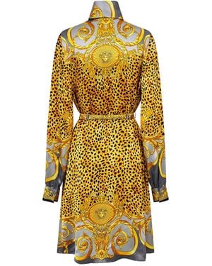 Versace Silk Chemisier/Dress - Yellow