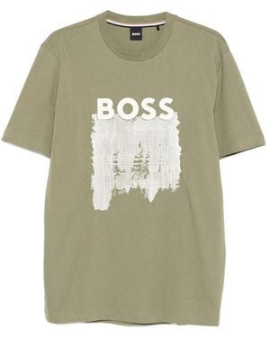 BOSS Cotton T Shirts - Green