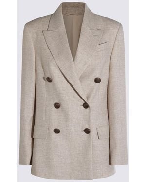 Brunello Cucinelli Jackets - Natural