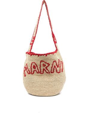 Marni Neutral Red Shoulder Bags - Multicolour