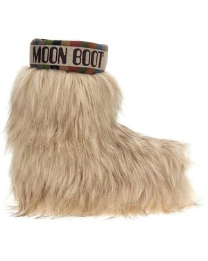 Moon Boot Icon Yeti Mid Boots, Ankle Boots - Natural