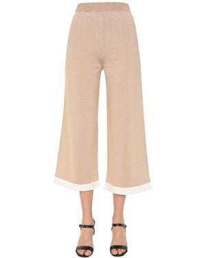 Moschino Cropped Trousers - Natural