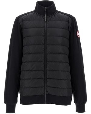 Canada Goose Huron Hybridge Puffer Jackets - Black