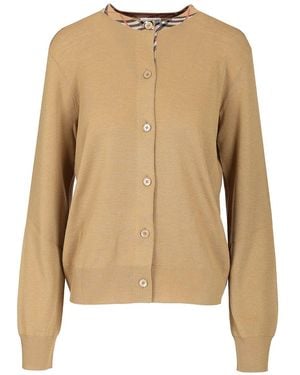Burberry Wool Cardigan Knitwear Beige - Natural