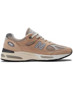 New Balance Sneakers Pelle-Uomo - Marrone