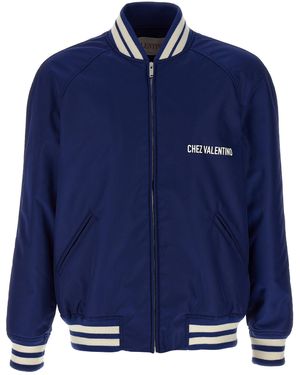 【関税込み】Valentino Garavani 'Chez Valentino' windbreaker Valentino Garavani 'Chez Windbreaker in Blue for Men | Lyst