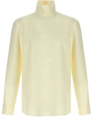 Gucci Technical Panama Shirt Shirt And Blouse White - Yellow