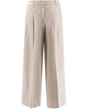 BOSS Tiana Recycled Wool Blend Pants - Natural