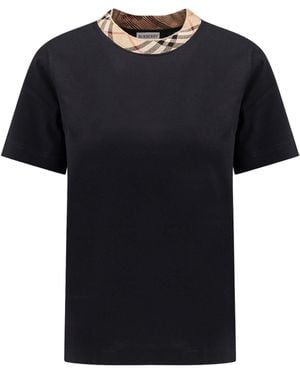 Burberry Cotton T-Shirt-Donna - Nero