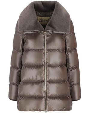 Herno Down Jacket "A-Shape" - Brown