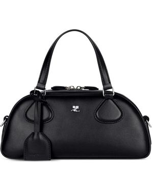 Courreges Leather Shoulder Bags - Black