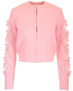 SELF PORTRAIT RESIDENCY Cut-Out Detailed Cardigan Knitwear Rose - Pink
