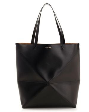 Loewe Puzzle Fold Handbags Black