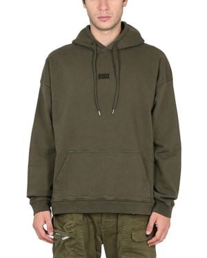 DSquared² Relaxed-Fit Hoodie With Drawstring - Green