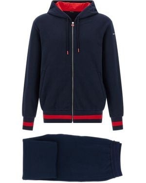 Kiton Completo Tuta Cotone - Blu