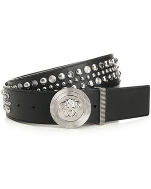 Versace Belt H.40 Lamb Leather With Studs - Multicolour