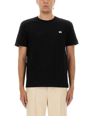 Valentino Garavani T-shirt With Signature Vlogo - Black