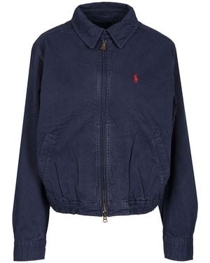 Polo Ralph Lauren Cotton Twill Bomber Jacket Casual Jackets Blue