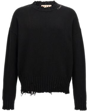 Marni Destroyed Effect Sweater - Black