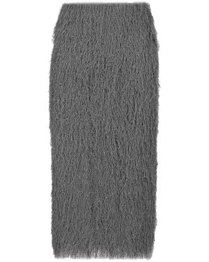 Dries Van Noten Fringed Skirt Skirts Gray
