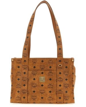 MCM Aren School Tote Shoulder Bags - Brown