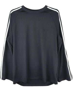 Y-3 Three-Stripe Long-Sleeve T-Shirt - Blue