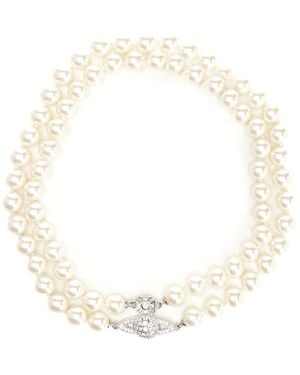Vivienne Westwood Graziella Pearl Choker Jewellery - White
