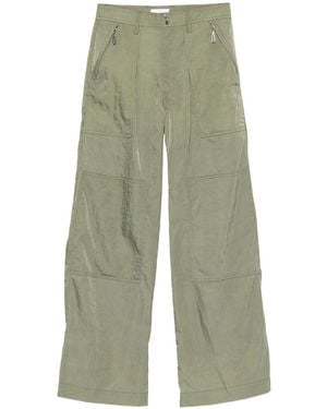 Rabanne Pants With Pleated Pockets - Green