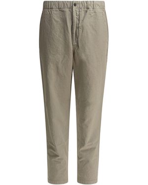 Norse Projects Ezra Relaxed Cotton Linen Trouser Trousers Verde-Uomo - Grigio