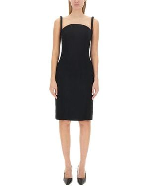 Versace Abito Midi Arrotolato - Nero