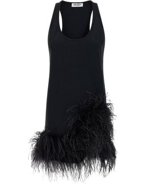 The Attico Feather Dress - Black