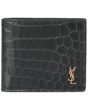 Saint Laurent "Tiny Cassandre East/West" Wallet Small - Black