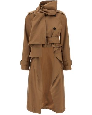 Burberry Scarf Trench Coat Trench E Impermeabili-Donna - Neutro