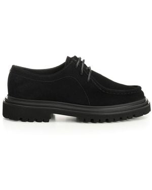 Dolce & Gabbana Calfskin Derby Lace-Up Shoes - Black